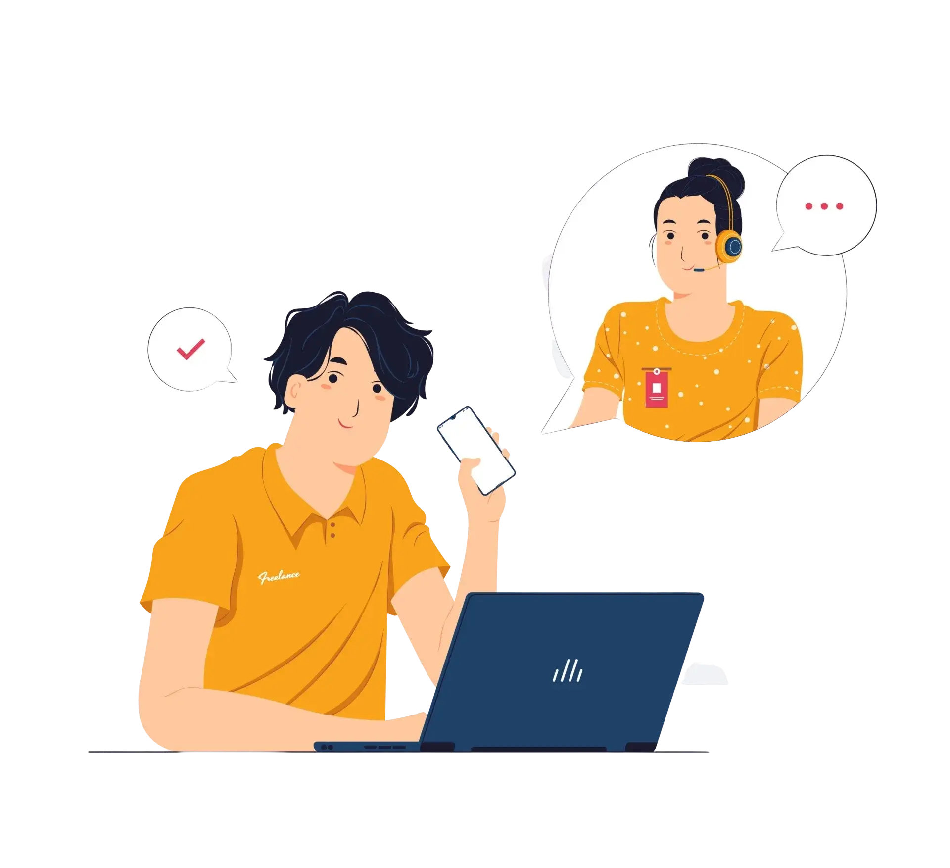 Professional business consultant illustration